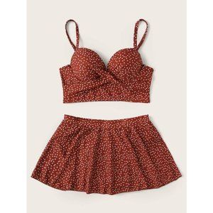 Polka Dot Twist Underwired Top & Skirt